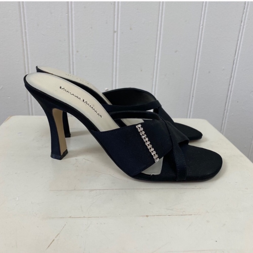 Varsavia Viamara Strappy Black Heels NWOT | 7